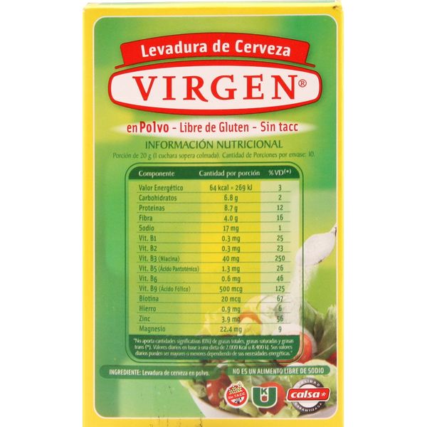 Levadura de cerveza virgen calsa